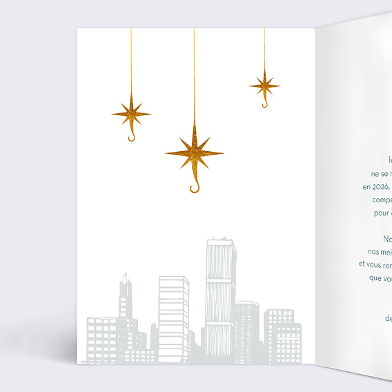 Carte de vœux entreprise Joyeux Travaux Intérieur Gauche