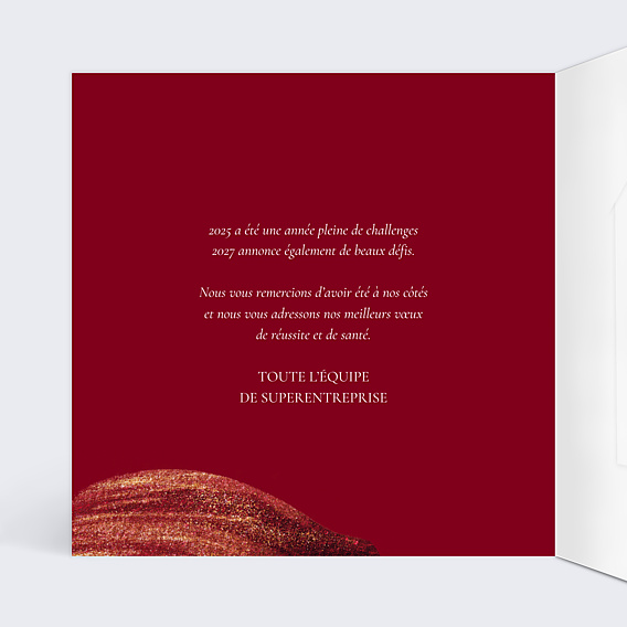 Carte de Voeux Entreprise Texture peinture avec chocolat