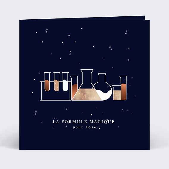 Carte de vœux entreprise Laboratoire Recto