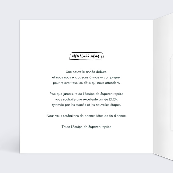 Carte de vœux entreprise Cultiver avec graines Intérieur Gauche