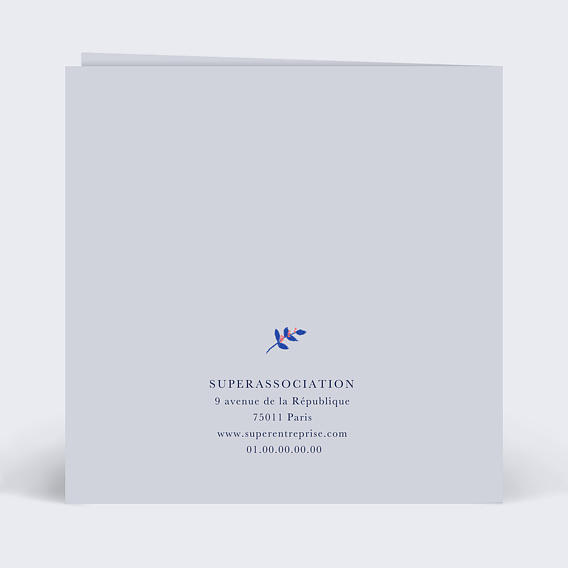 Carte de vœux entreprise Espoir Verso