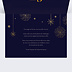 Carte de vœux entreprise Calendrier Étoiles Suspendues Intérieur Droit