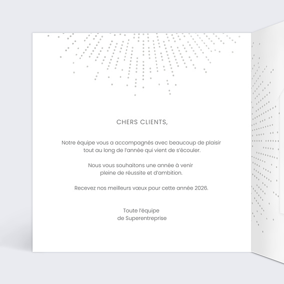 Carte de vœux entreprise Explosion logo avec graines Intérieur Gauche