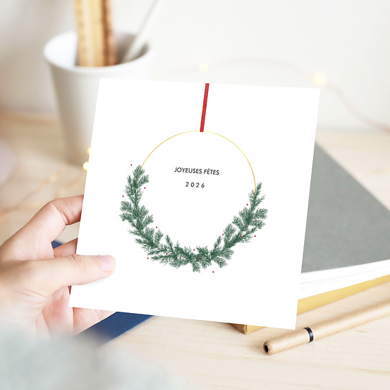 Carte de vœux entreprise Couronne Suspendue Après 1