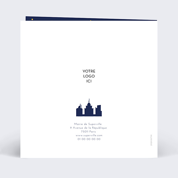 Carte de Voeux Entreprise Skyline Ville