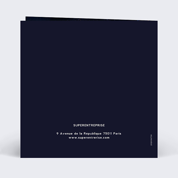 Carte de vœux entreprise Pluie d'Étoiles Verso