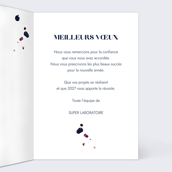 Carte de Voeux Entreprise Labo Pipette