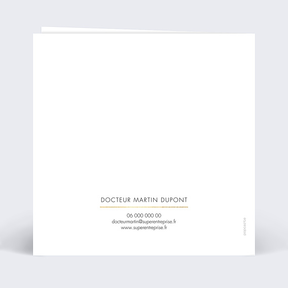 Carte de vœux entreprise Signature Verso