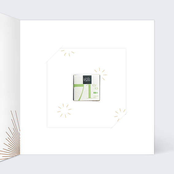 Carte de vœux entreprise Logo avec chocolat Intérieur Droit