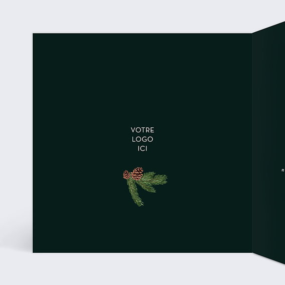 Carte de vœux entreprise Orange Cannelle Intérieur Gauche