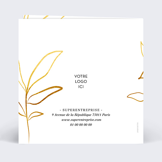 Carte de Voeux Entreprise Doux Feuillage