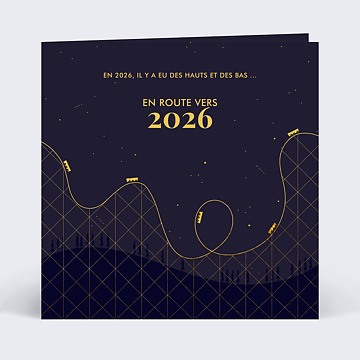Carte de voeux virtuelle entreprise 2022 Montagnes Russes