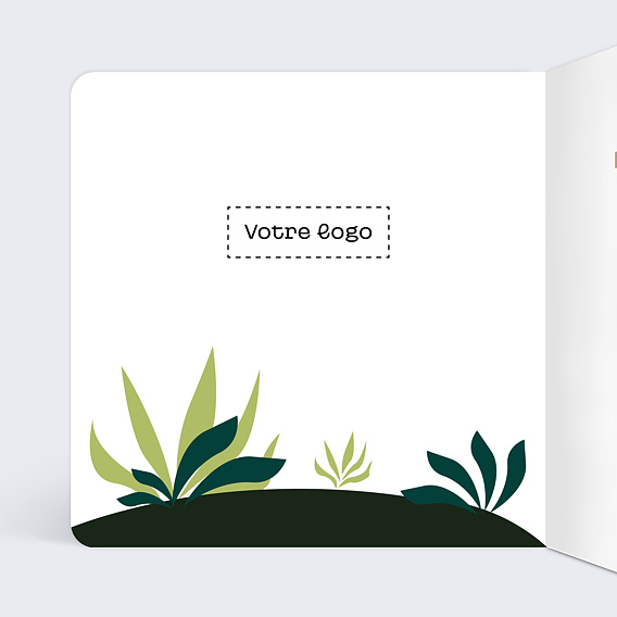 Carte de vœux entreprise Projet Grandissant Intérieur Gauche