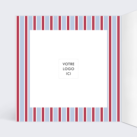 Carte de vœux entreprise Rayures chic Intérieur Gauche