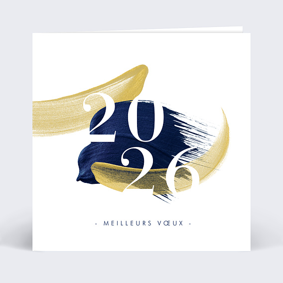 Carte de vœux entreprise Peinture éclatante avec graines Recto