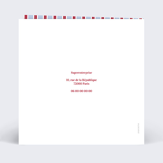 Carte de Voeux Entreprise Rayures chic