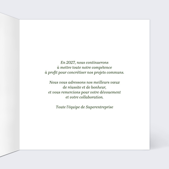 Carte de Voeux Entreprise Ecologie humaine