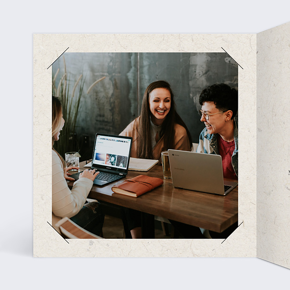 Carte de vœux entreprise Dictionnaire Intérieur Gauche