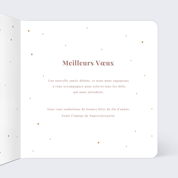 Carte de vœux entreprise Légèreté Florale Intérieur Droit