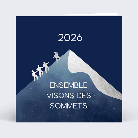 Carte de Voeux Entreprise Viser Des Sommets