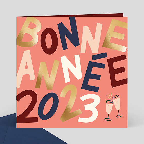 Carte de Voeux Entreprise Secours populaire x Amy Jones - Grande Typographie