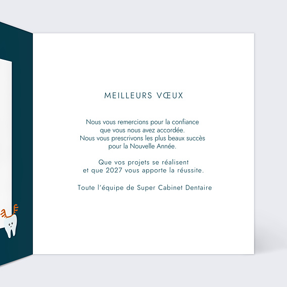 Carte de Voeux Entreprise Dents de Sagesse