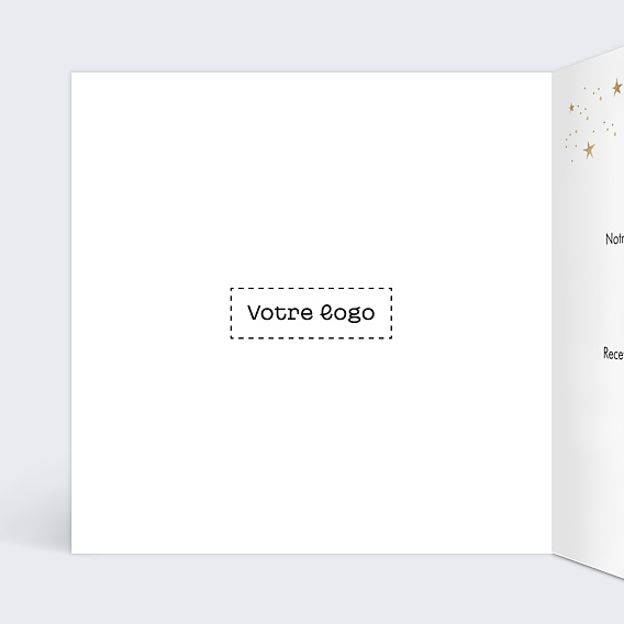 Carte de vœux entreprise Forêt Enneigée Intérieur Gauche