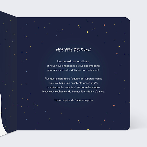 Carte de vœux entreprise Balançoire Intérieur Droit