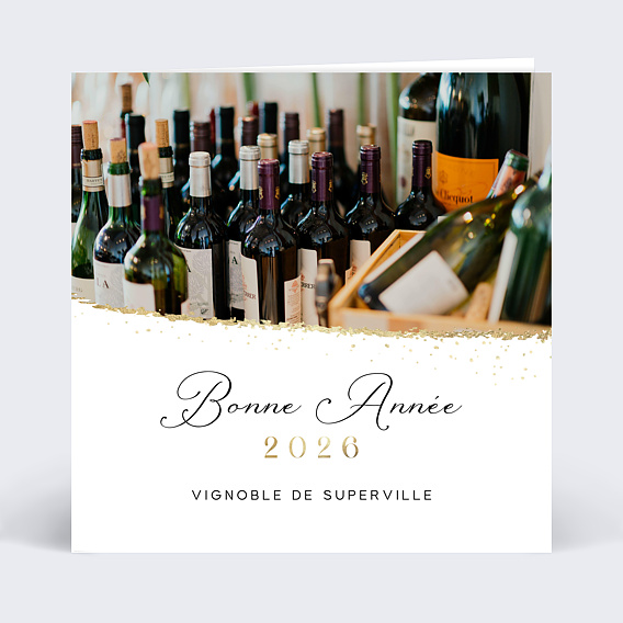 Carte de vœux entreprise Vignoble Recto