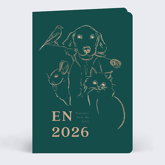 Carte de vœux entreprise Animaux Après 1