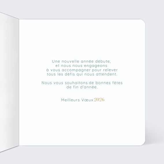 Carte de vœux entreprise Sylvestre Intérieur Droit