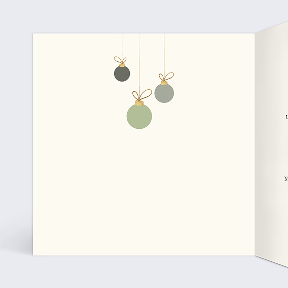 Carte de vœux entreprise Diagramme Festif Intérieur Gauche