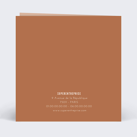 Carte de vœux entreprise Grand Merci Verso