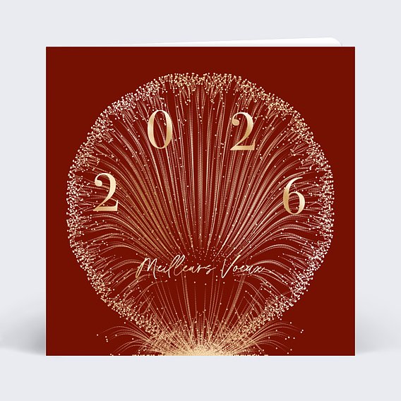 Carte de vœux entreprise Artifices Recto