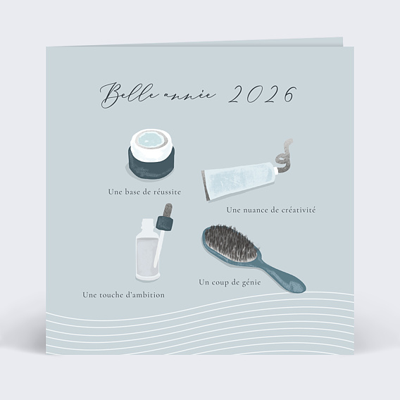 Carte de vœux entreprise Belle Année Recto