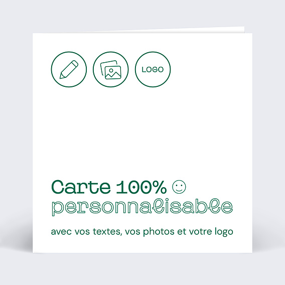 Carte de vœux entreprise Carte Graines 100% Personnalisable Recto