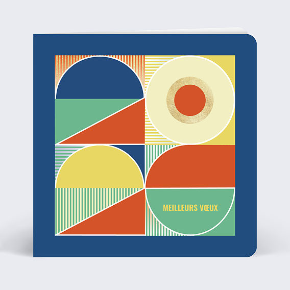 Carte de vœux entreprise Chiffres cachés Recto