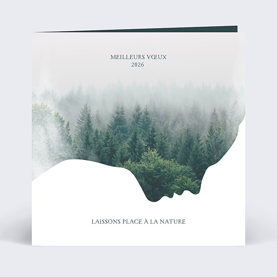 Carte de vœux entreprise Dame Nature Recto