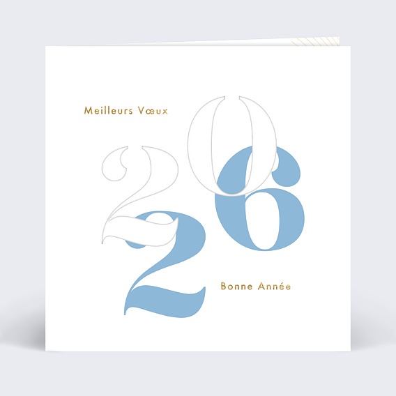 Carte de vœux entreprise Découpe Décennie Recto