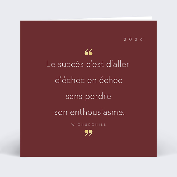 Carte de vœux entreprise Enthousiasme Recto