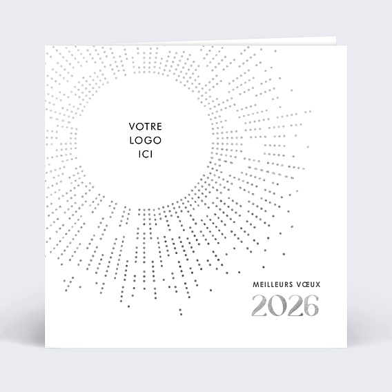 Carte de vœux entreprise Explosion logo avec graines Recto