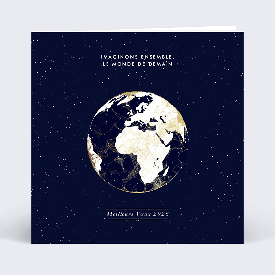 Carte de vĆux entreprise Mondial Recto