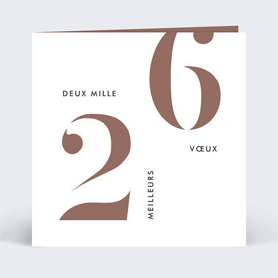 Carte de vœux entreprise Nacarat Recto