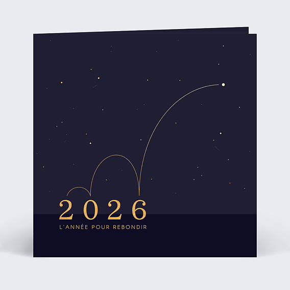 Carte de vœux entreprise Rebondir Recto