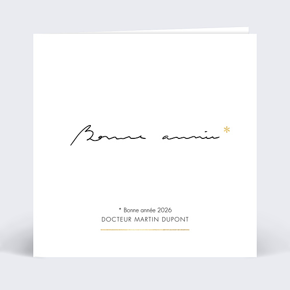 Carte de vœux entreprise Signature Recto