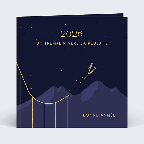 Carte de vœux entreprise Tremplin Recto