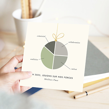 Carte de Voeux Entreprise Diagramme Festif