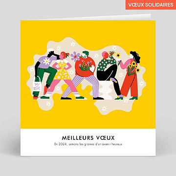 Carte de Vœux Entreprise Graine - Médecins Du Monde x Perrine Honoré