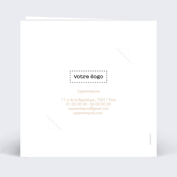 Carte de vœux entreprise Projets grandissants avec graines Verso