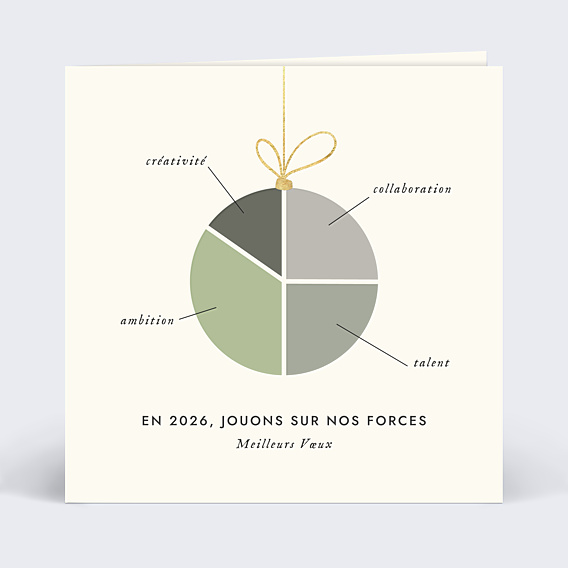 Carte de Voeux Entreprise Diagramme Festif